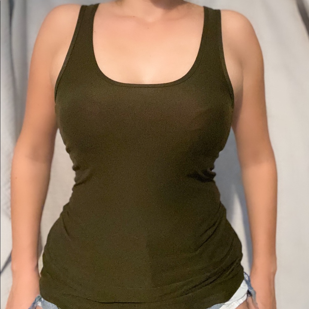 Olive Green Basic Tank